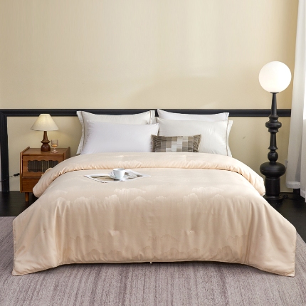 91家纺网 家纺一手货源 找家纺  二合一四季子母被  保真纯桑蚕丝被 高端全棉贡缎提花桑蚕丝被 夏凉被 空调被 春秋被 冬被 婚庆被