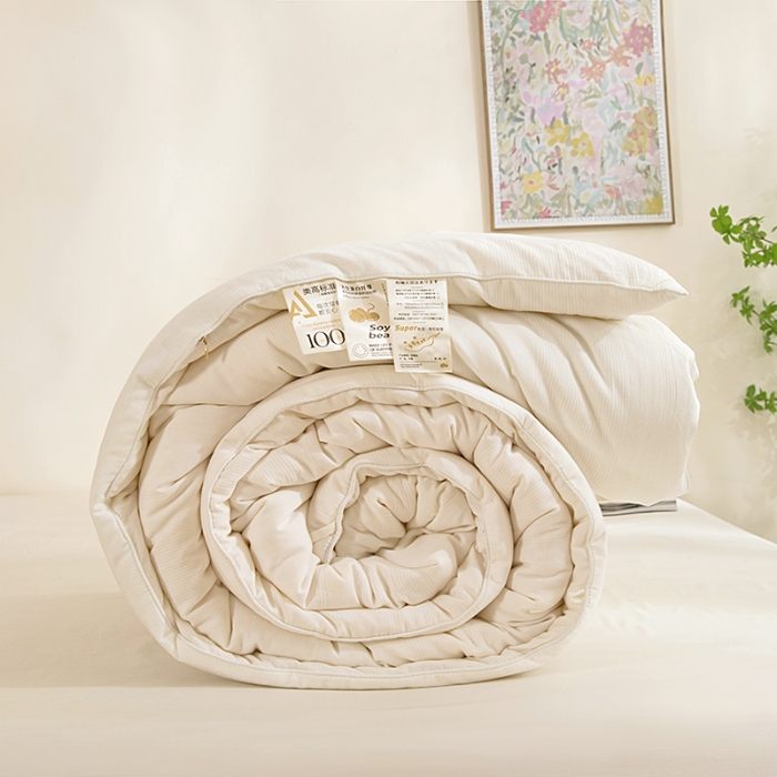 91家纺网 家纺一手货源 找家纺 四季被业A类全棉纯棉50%大豆纤维被夏被春秋被冬被四季通用大豆被