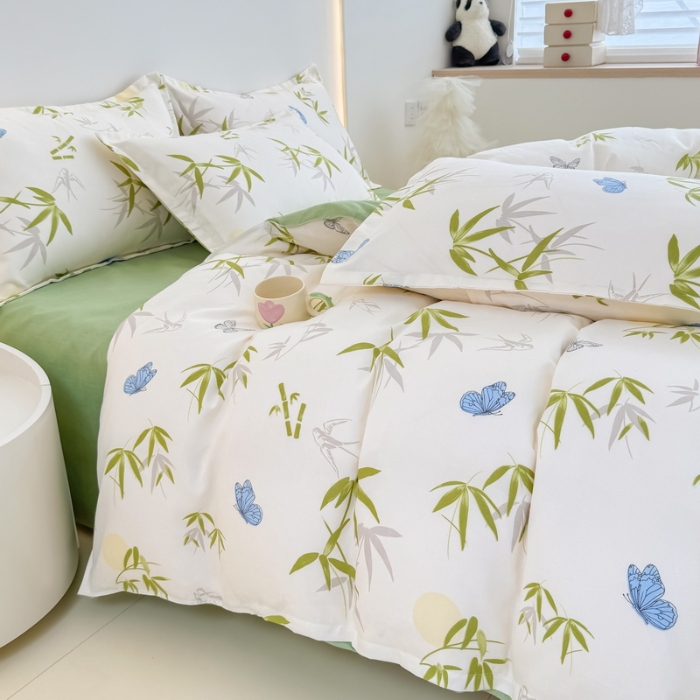 91家纺网 家纺一手货源 找家纺 （总）梦舒阳2025新款磨毛植物羊绒四件套高克重床单款床笠款四件套