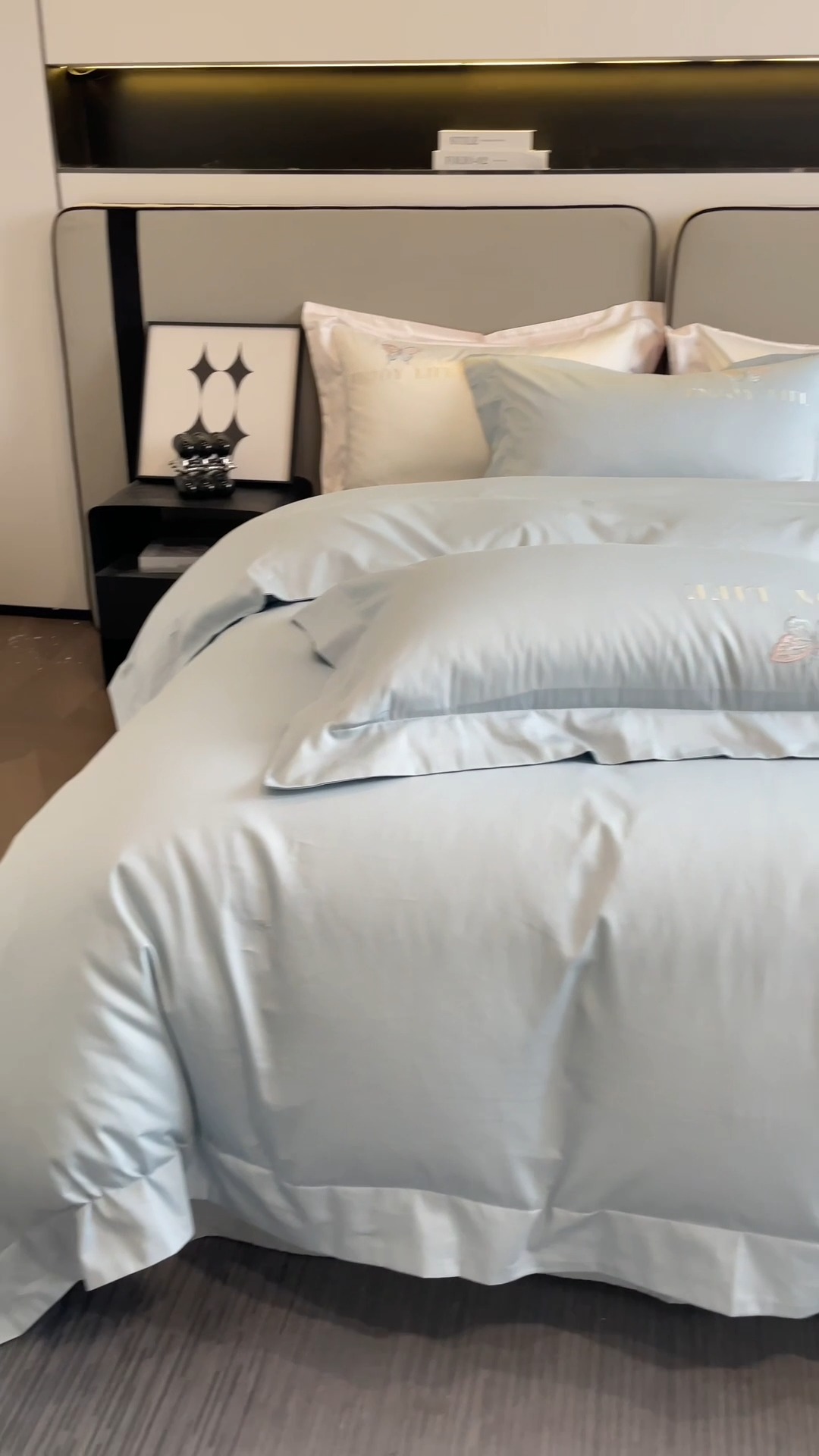 91家纺网 家纺一手货源 找家纺 （总）星蕴家纺 2025新款喷气纯棉蝴蝶刺绣全棉四件套-蝶恋