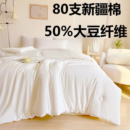91家纺网 家纺一手货源 找家纺 （总）2025新款纯棉全棉50%大豆纤维被子被芯夏凉被空调被春秋被冬被棉被四季被