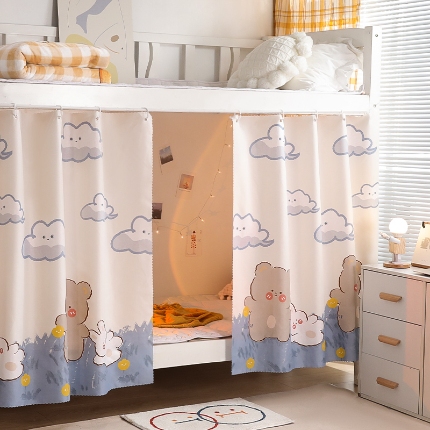 91家纺网 家纺一手货源 找家纺 （总）学生宿舍床帘上下铺隐私帘员工宿舍简易床帘CL52批发可咨询报价