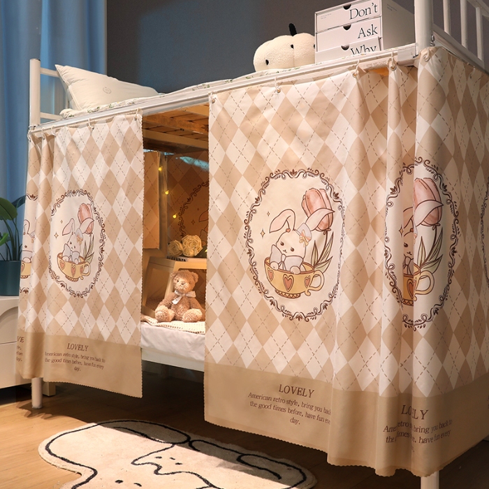 91家纺网 家纺一手货源 找家纺 （总）学生宿舍床帘上下铺隐私帘员工宿舍简易床帘CL52批发可咨询报价