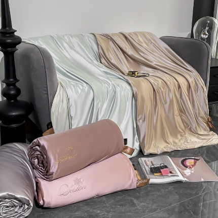 （总）金喜 2025春夏新款冰丝绸夏被7A抗菌冰肌夏被空调被锦纶氨纶夏凉被薄被子