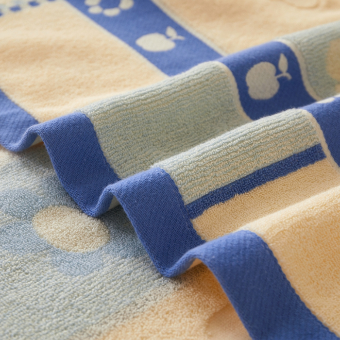 91家纺网 家纺一手货源 找家纺 悦然毛巾被 2024新款全棉老式毛巾被 小花蓝