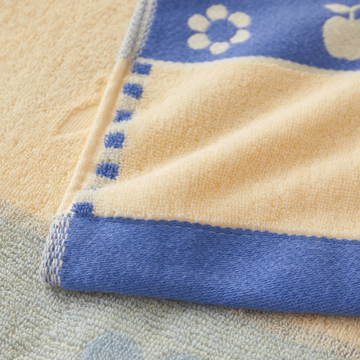 91家纺网 家纺一手货源 找家纺 悦然毛巾被 2024新款全棉老式毛巾被 小花蓝