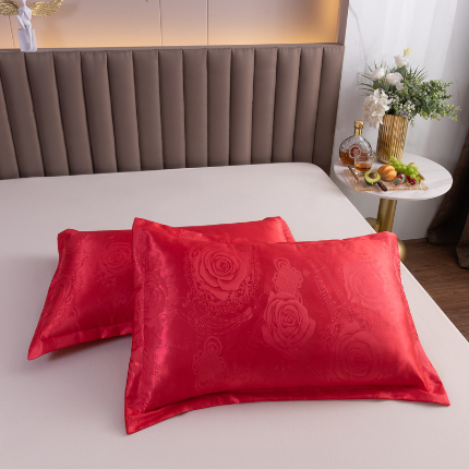 91家纺网 家纺一手货源 找家纺 (总)新款枕套贡缎提花单件学生宿舍枕芯套件双人