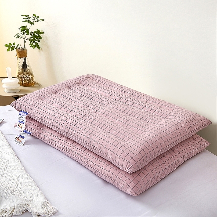 91家纺网 家纺一手货源 找家纺 （总）全棉枕芯 水洗棉羽丝枕 全棉羽丝护颈枕 低平枕 成人枕芯 低枕 适合低枕人群