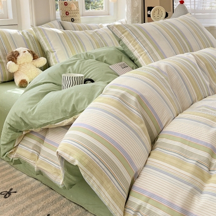 91家纺网 家纺一手货源 找家纺 （总）2025新款纯棉13070全棉斜纹小清新印花床单被套四件套床上用品套件