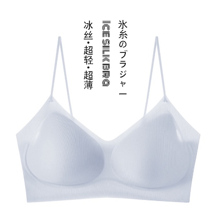 【暗纹冰丝文胸】2025新款日式无印暗纹冰丝文胸良品夏季凉感胸罩超薄聚拢无钢圈透气细肩带
