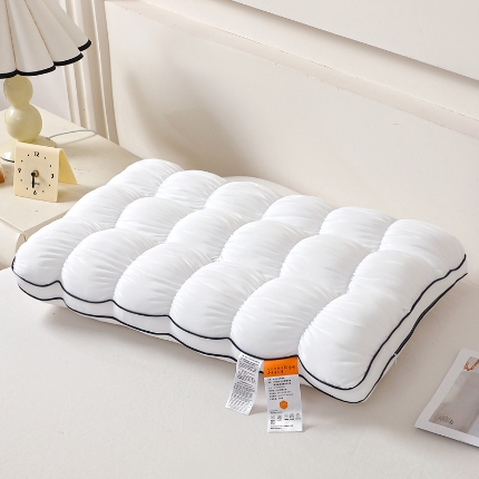 91家纺网 家纺一手货源 找家纺 （总）兴丝露枕芯 新品法式云朵面包枕 羽丝绒枕芯 舒适中高枕头枕芯亲肤羽丝枕