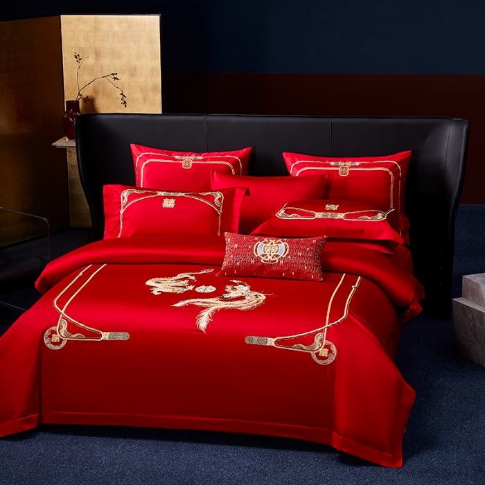 91家纺网 家纺一手货源 找家纺 （总）张公子婚庆馆 2025新款舒适A版160支B版100支长绒棉婚庆四件套系列