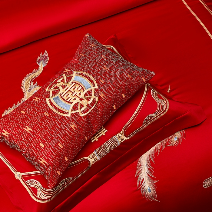 91家纺网 家纺一手货源 找家纺 （总）张公子婚庆馆 2025新款舒适A版160支B版100支长绒棉婚庆四件套系列