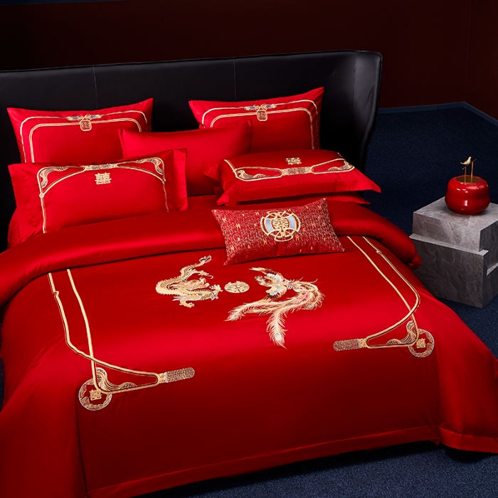 91家纺网 家纺一手货源 找家纺 （总）张公子婚庆馆 2025新款舒适A版160支B版100支长绒棉婚庆四件套系列