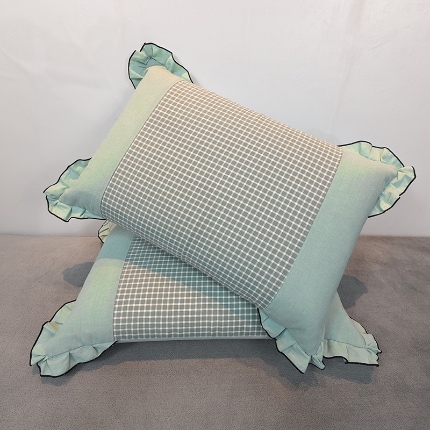 （总）40×60cm枕头纯棉儿童枕头学生枕头单只多层结构夹棉款全棉色织水洗棉耳朵款拉链枕