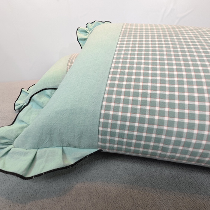 91家纺网 家纺一手货源 找家纺 （总）40×60cm枕头纯棉儿童枕头学生枕头单只多层结构夹棉款全棉色织水洗棉耳朵款拉链枕