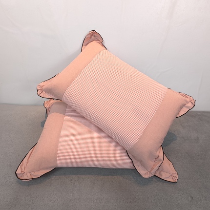 91家纺网 家纺一手货源 找家纺 （总）40×60cm枕头纯棉儿童枕头学生枕头单只多层结构夹棉款全棉色织水洗棉耳朵款拉链枕