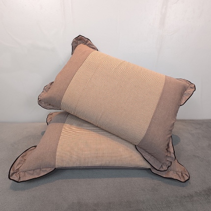 91家纺网 家纺一手货源 找家纺 （总）40×60cm枕头纯棉儿童枕头学生枕头单只多层结构夹棉款全棉色织水洗棉耳朵款拉链枕