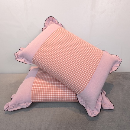 91家纺网 家纺一手货源 找家纺 （总）40×60cm枕头纯棉儿童枕头学生枕头单只多层结构夹棉款全棉色织水洗棉耳朵款拉链枕