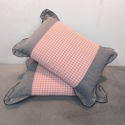 91家纺网 家纺一手货源 找家纺 （总）40×60cm枕头纯棉儿童枕头学生枕头单只多层结构夹棉款全棉色织水洗棉耳朵款拉链枕