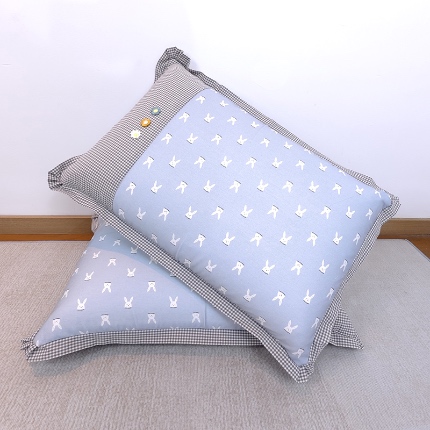 （总）40×60cm枕头纯棉儿童枕头学生枕头单只多层结构夹棉款全棉三花款拉链枕