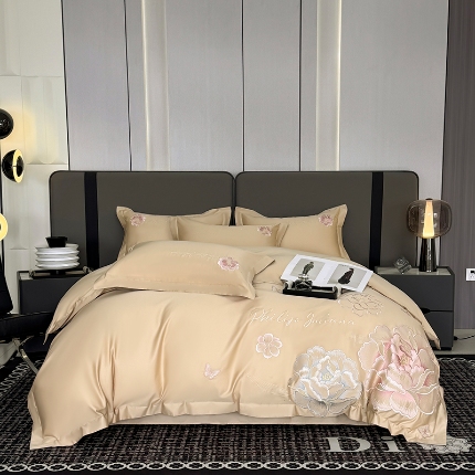 91家纺网 家纺一手货源 找家纺 （总）2025轻奢刺绣四件套花开富贵