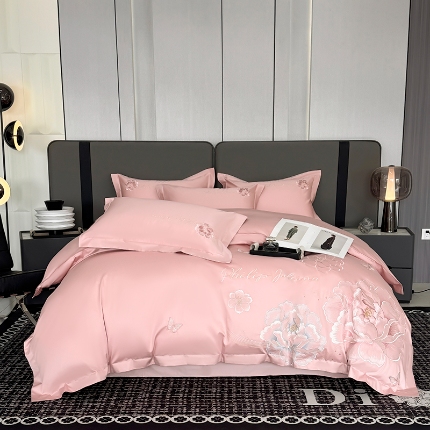 91家纺网 家纺一手货源 找家纺 （总）2025轻奢刺绣四件套花开富贵