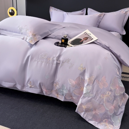 91家纺网 家纺一手货源 找家纺 （总）亲肤棉轻奢刺绣蝶舞的恋歌