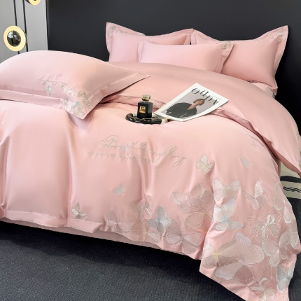 91家纺网 家纺一手货源 找家纺 （总）亲肤棉轻奢刺绣蝶舞的恋歌