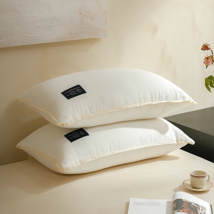 91家纺网 家纺一手货源 找家纺 （总）2025新款 全棉原棉羽丝枕芯枕头 天然棉花升级款棉熙简约星级酒店护颈枕芯