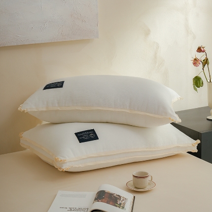 91家纺网 家纺一手货源 找家纺 （总）2025新款 全棉原棉羽丝枕芯枕头 天然棉花升级款棉熙简约星级酒店护颈枕芯