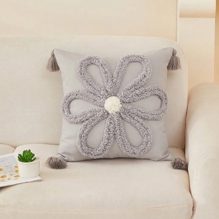 91家纺网 家纺一手货源 找家纺 （总）现代简约ins风簇绒抱枕套亚马逊跨境家用民宿装饰靠垫套腰枕45*45