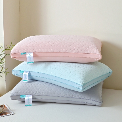 （总）兴丝露枕芯 凉感羽丝枕 夏凉枕 凉感枕 羽丝绒枕芯 中高枕 成人枕芯 夏季枕头