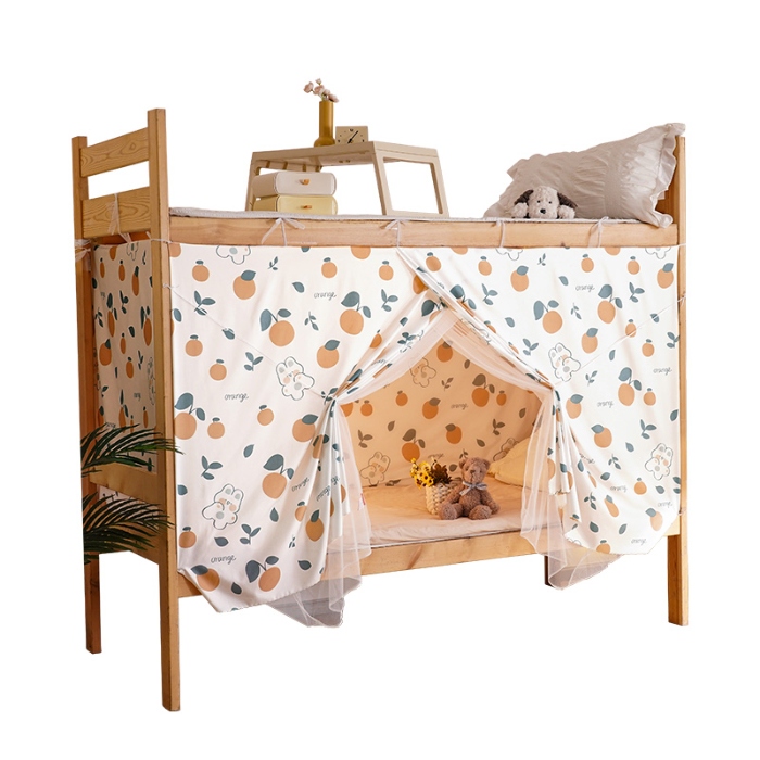 91家纺网 家纺一手货源 找家纺 （总）学生宿舍一体式床帘 寝室ins风两用蚊帐 上铺下铺遮光布