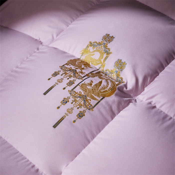 91家纺网 家纺一手货源 找家纺 （总）织梦人羽绒工厂店 2024新款新国标50绒婚庆羽绒被-鸾凤和鸣