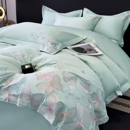 91家纺网 家纺一手货源 找家纺 （总）蝶舞的恋歌轻奢刺绣套件