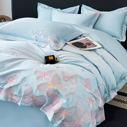 91家纺网 家纺一手货源 找家纺 （总）蝶舞的恋歌轻奢刺绣套件