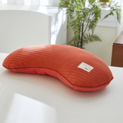 91家纺网 家纺一手货源 找家纺 （总）2025新款 全棉荞麦枕头成人月牙枕芯学生午睡枕办公室颈椎枕全荞麦枕睡觉专用枕 荞麦皮荞麦壳枕头枕芯