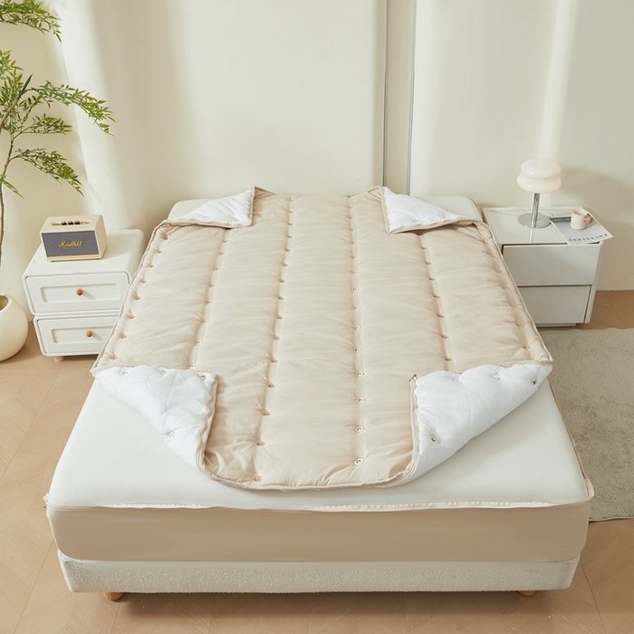 91家纺网 家纺一手货源 找家纺 （总）推推家纺 2025新款六面全包夹棉单床笠 床笠单件