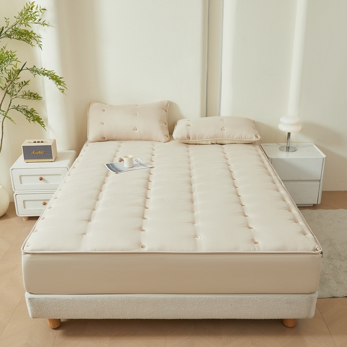 91家纺网 家纺一手货源 找家纺 （总）推推家纺 2025新款六面全包夹棉单床笠 床笠单件