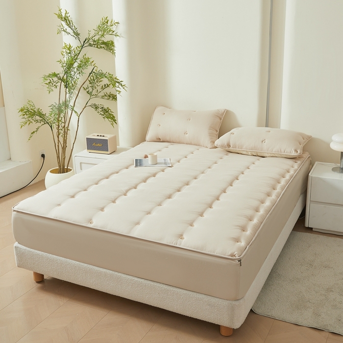 91家纺网 家纺一手货源 找家纺 （总）推推家纺 2025新款六面全包夹棉单床笠 床笠单件