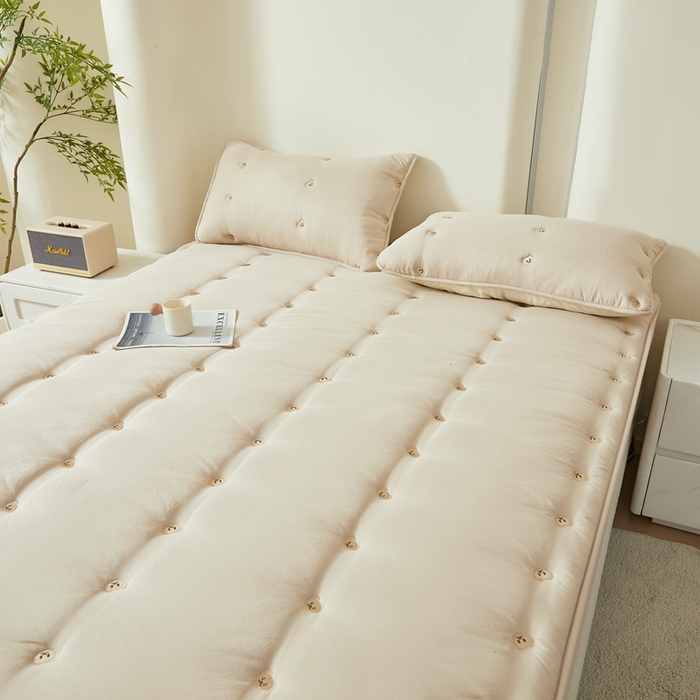 91家纺网 家纺一手货源 找家纺 （总）推推家纺 2025新款六面全包夹棉单床笠 床笠单件