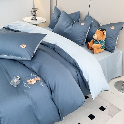 91家纺网 家纺一手货源 找家纺 （总）泰迪爱兰Teddy ISLAND 2025新款100支绣花（50支）三件套四件套