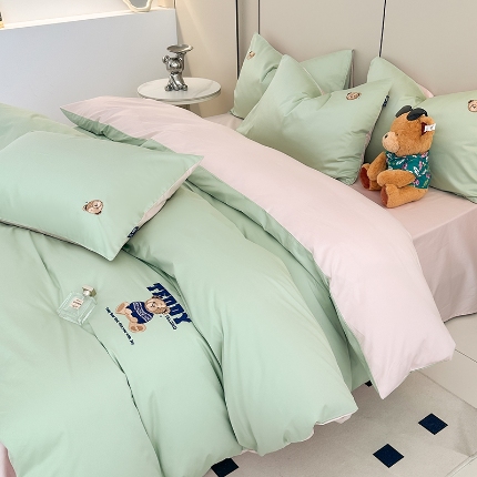 91家纺网 家纺一手货源 找家纺 （总）泰迪爱兰Teddy ISLAND 2025新款100支绣花（50支）三件套四件套