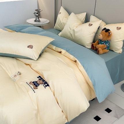 91家纺网 家纺一手货源 找家纺 （总）泰迪爱兰Teddy ISLAND 2025新款100支绣花（50支）三件套四件套