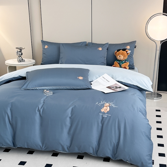 91家纺网 家纺一手货源 找家纺 （总）泰迪爱兰Teddy ISLAND 2025新款100支绣花（50支）三件套四件套