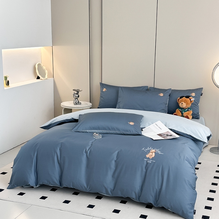 91家纺网 家纺一手货源 找家纺 （总）泰迪爱兰Teddy ISLAND 2025新款100支绣花（50支）三件套四件套