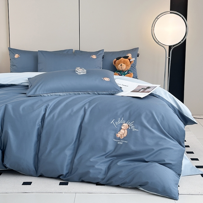 91家纺网 家纺一手货源 找家纺 （总）泰迪爱兰Teddy ISLAND 2025新款100支绣花（50支）三件套四件套