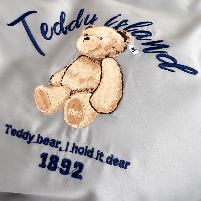 91家纺网 家纺一手货源 找家纺 泰迪爱兰Teddy ISLAND 2026新款100支绣花（50支）三件套四件套 浅灰+深灰