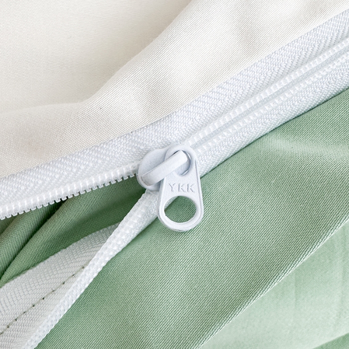 91家纺网 家纺一手货源 找家纺 泰迪爱兰Teddy ISLAND 2026新款100支绣花（50支）三件套四件套 富士白+抹茶绿